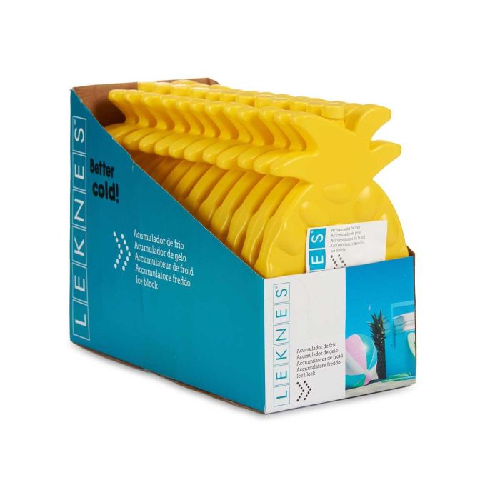 Acumulador Frío Piña Leknes 13x20x1.5 cm, 200 ml, Amarillo (24 Unidades) 2
