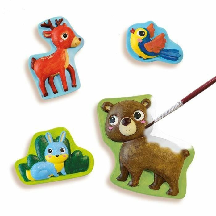 Ses Creative SES1701830730891 Set Moldura y Pintura Animales del Bosque - Fabricado con Plástico Reciclado 2