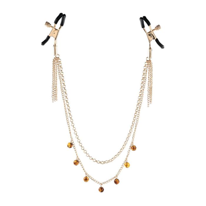 Cadena Con Pinzas Para Pezones Sportsheets Amber Chained 6 Cadena Con Pinzas Para Pezones Sportsheets Amber Chained 6