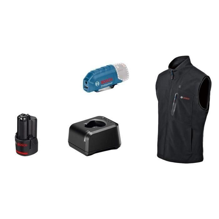 Bosch Professional Chaqueta térmica GHV 12+18V XA talla S, con batería de 12V - 06188000G4 Bosch Professional Chaqueta térmica GHV 12+18V XA talla S, con batería de 12V - 06188000G4