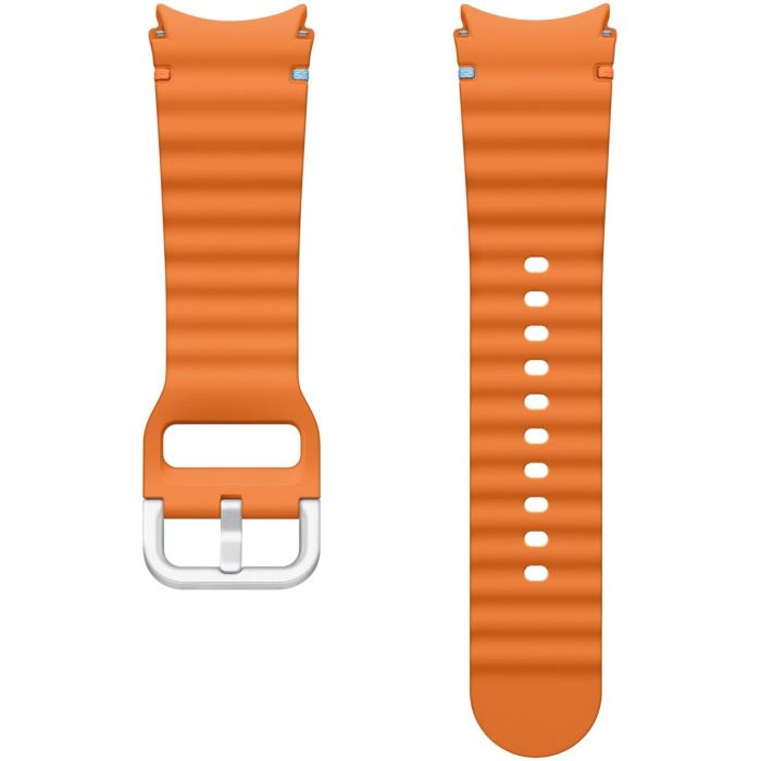 Samsung Sport Band para Galaxy Watch7/Watch6/Watch5 Pro/Watch4 Sport, Correa de Caucho Naranja, Talla S/M