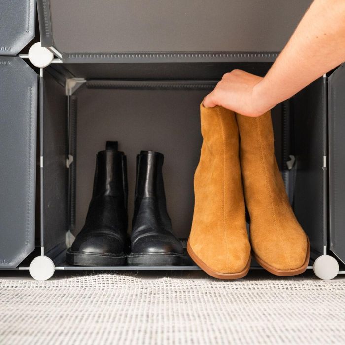 Zapatero Modular Portátil InnovaGoods Gris 12