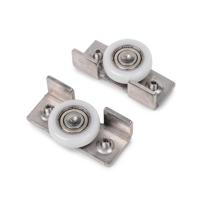 Emuca Kit de herrajes para una puerta corredera colgada de madera Wall con cierre suave, Acero y Aluminio y Plástico 6 Emuca Kit de herrajes para una puerta corredera colgada de madera Wall con cierre suave, Acero y Aluminio y Plástico 6