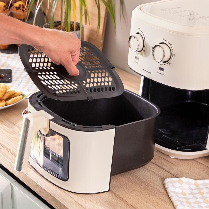 Freidora de Aire InnovaGoods Vynner Pro 6500 Crema 1700 W 6,5 L Acero Inoxidable 10 Freidora de Aire InnovaGoods Vynner Pro 6500 Crema 1700 W 6,5 L Acero Inoxidable 10