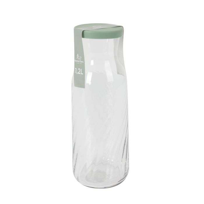 LAV Botella de Agua 1.2 Litros, Tapa Verde, 25 cm de Alto, Colección Fonte (6 Unidades)