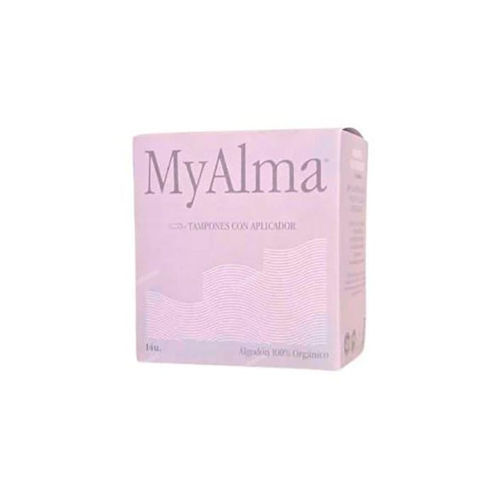 MYALMA Tampones Regular con Aplicador Compacto 100% Algodón Orgánico - 14 Unidades