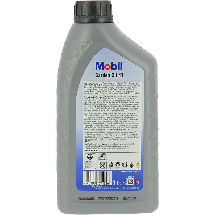 Mobil MOB5407008071226 Aceite de motor M-GARDEN 4T SAE30 1 Litro 4 Estaciones 2 Mobil MOB5407008071226 Aceite de motor M-GARDEN 4T SAE30 1 Litro 4 Estaciones 2
