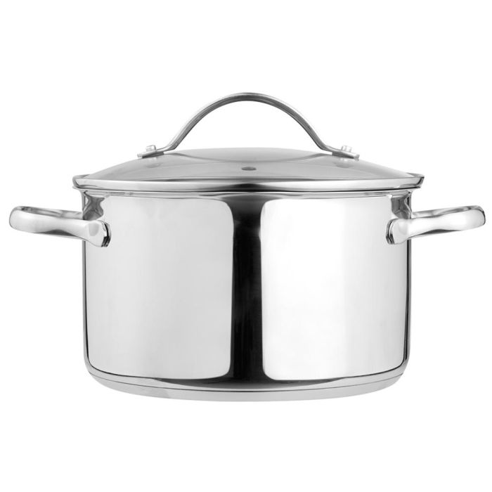 Day Batería Cocina 3 Piezas Acero Inoxidable con Tapas Cristal Válvula Vapor Apta Inducción Gas Eléctrica Vitrocerámica 4