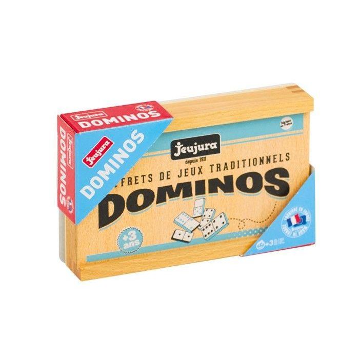 JEUJURA Wooden Domino Game - Caja de madera 1 JEUJURA Wooden Domino Game - Caja de madera 1