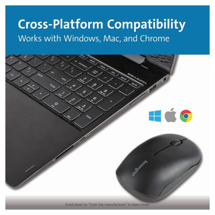 Kensington Ratón Compacto Bluetooth Pro Fit, Ambidextro, Inalámbrico, 3 Botones, Negro 9