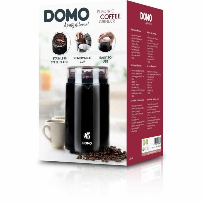 Domo DO712K Molinillo de Café Eléctrico de Fresa, 150W, 70g de Capacidad 4 Domo DO712K Molinillo de Café Eléctrico de Fresa, 150W, 70g de Capacidad 4