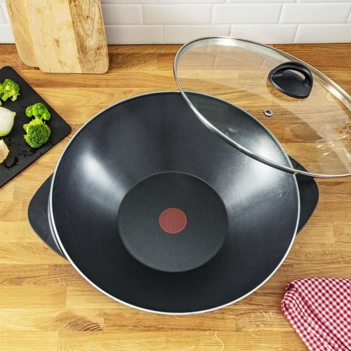 TEFAL - Wok con tapa de vidrio - WO300010 2 TEFAL - Wok con tapa de vidrio - WO300010 2