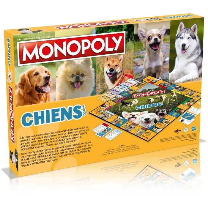 Winning Moves Monopoly Dogs - WIN5036905054669 - Juego de mesa Monopoly con perros de diferentes razas 3 Winning Moves Monopoly Dogs - WIN5036905054669 - Juego de mesa Monopoly con perros de diferentes razas 3