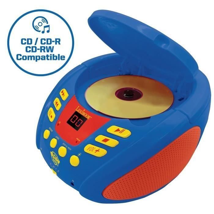 Lexibook Reproductor CD Bluetooth 5.0 Paw Patrol Portátil con Efectos Luz Multicolor, Función Karaoke para Niños 4