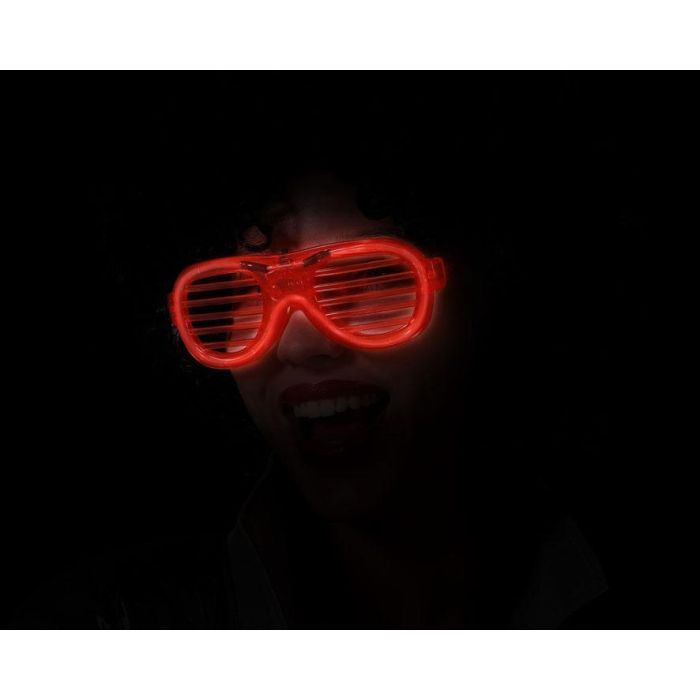 Gafas Rejilla Carnaval Rojo Luz Adulto 1