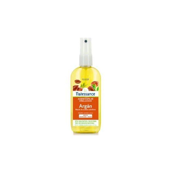 NATESSANCE Aceite Capilar Embellecedor de Argán, Karité y Oliva para Nutrir y Reparar el Cabello Seco y Dañado 160ml