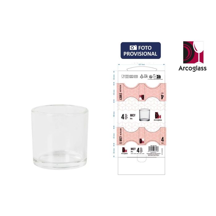 Set de 4 Vasos Chupito Micy 50 cc - La Mediterranea (24 Cajas) Set de 4 Vasos Chupito Micy 50 cc - La Mediterranea (24 Cajas)