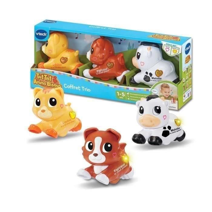 Vtech VTE3417764268053 - Tut Tut Animo Bisous - Set de Trio: Perro, Gato y Vaca - Multicolor 0 Vtech VTE3417764268053 - Tut Tut Animo Bisous - Set de Trio: Perro, Gato y Vaca - Multicolor 0