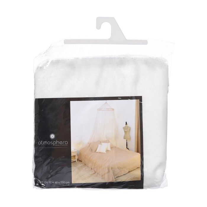 Atmosphera Mosquitera decorativa para cama Ø60x250cm, Blanco 1