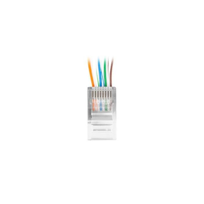 Lanberg Conector RJ-45 Cat.6 U/UTP 8P8C sin Apantallamiento para Redes Ethernet - Plástico Transparente - Pack 20 Unidades 1 Lanberg Conector RJ-45 Cat.6 U/UTP 8P8C sin Apantallamiento para Redes Ethernet - Plástico Transparente - Pack 20 Unidades 1