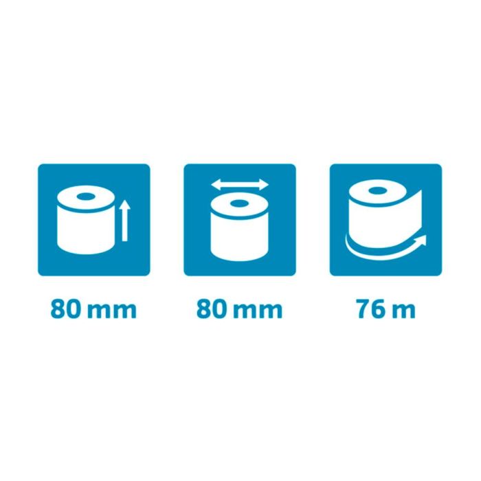 Rollo Sumadora Exacompta Safe Contact Termico 80 mm X 80 mm 52 gr-M2 10 unidades 8