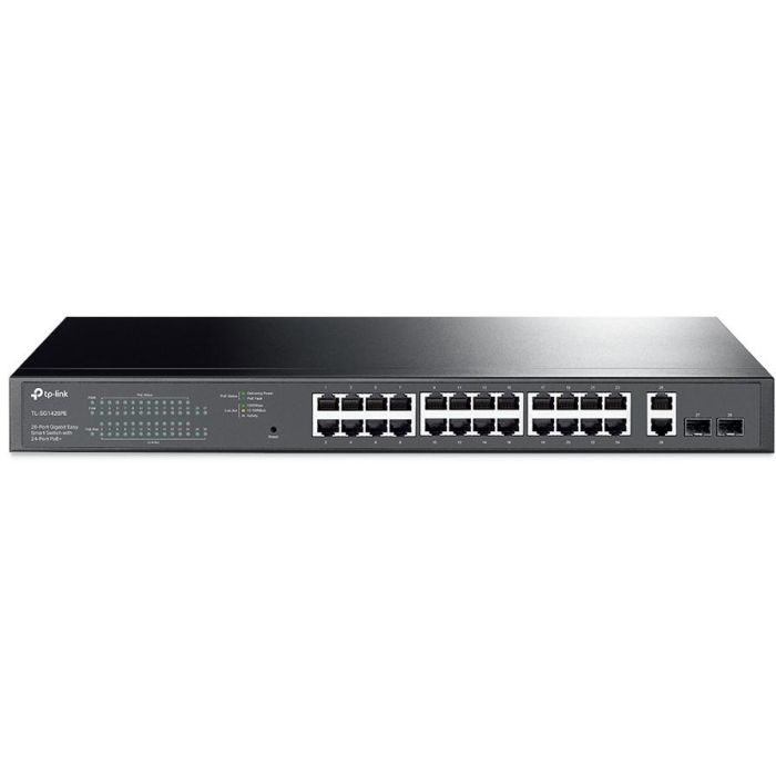 TP-Link TL-SG1428PE Conmutador Gigabit 28 Puertos, 24 PoE+, 250W, 2 SFP, Montaje en Rack 0 TP-Link TL-SG1428PE Conmutador Gigabit 28 Puertos, 24 PoE+, 250W, 2 SFP, Montaje en Rack 0