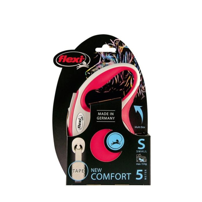 Correa para Perro Flexi NEW COMFORT 5 m Rojo Talla S 1