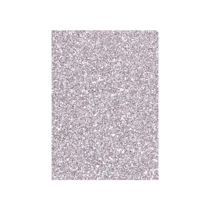 Fama Goma Eva 50x70 cm Grosor 2 mm Glitter Plata (10 Unidades) (10 Unidades)