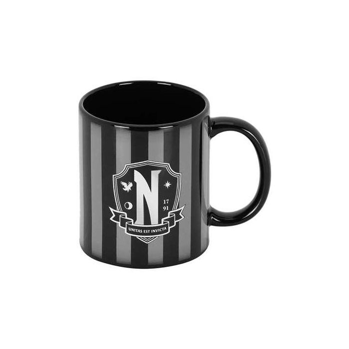 Karactermania Taza Miércoles Original Cerámica 9,5x13x7,8 cm Ideal para Bebidas Calientes en Caja Regalo 1