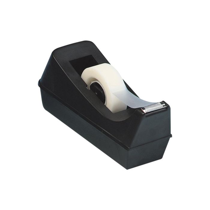 Portarrollo Sobremesa Q-Connect Plastico Para Cinta De 33 Mt Color Negro 1