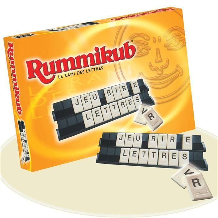 Hasbro Gaming Rummikub Letters Juego de mesa de letras original para 2-4 jugadores, mayores de 12 años