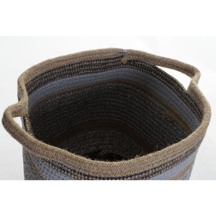 Cesta Boho DKD Home Decor Gris Natural 40 x 45 x 40 cm Set de 2 2 Cesta Boho DKD Home Decor Gris Natural 40 x 45 x 40 cm Set de 2 2