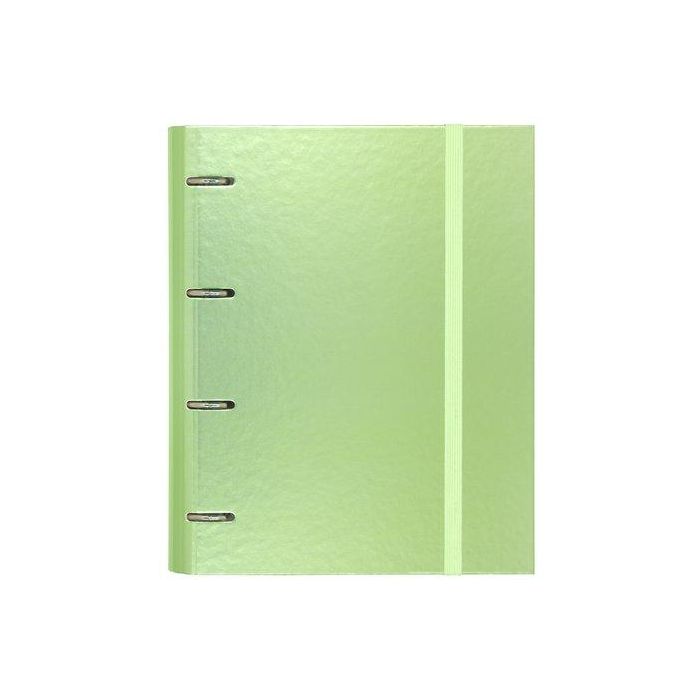 Carchivo Carpeta Anillas 4x35 mm Carpeblock Metal A4, Cartón Plastificado Verde, 100 Hojas Recicladas 90 gr