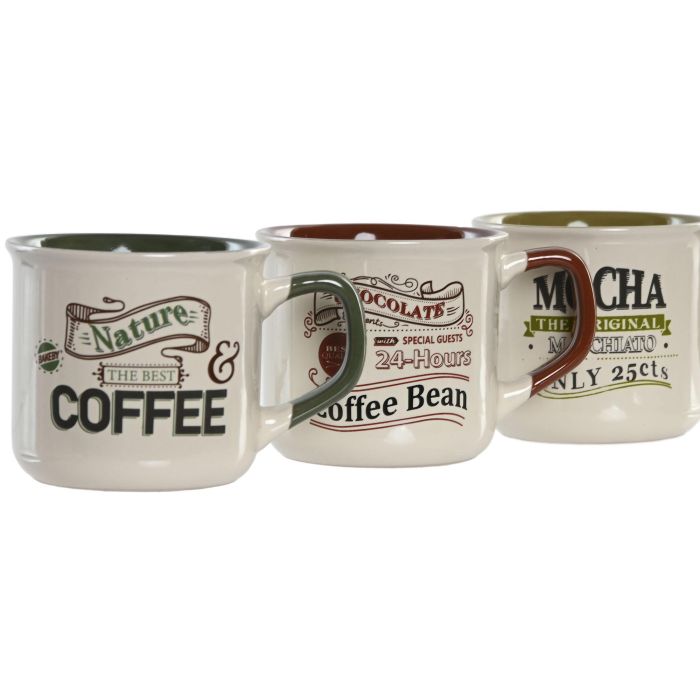 Taza Vintage DKD Home Decor Verde Blanco 7.6 x 6.5 x 10 cm (12 Unidades) 1 Taza Vintage DKD Home Decor Verde Blanco 7.6 x 6.5 x 10 cm (12 Unidades) 1