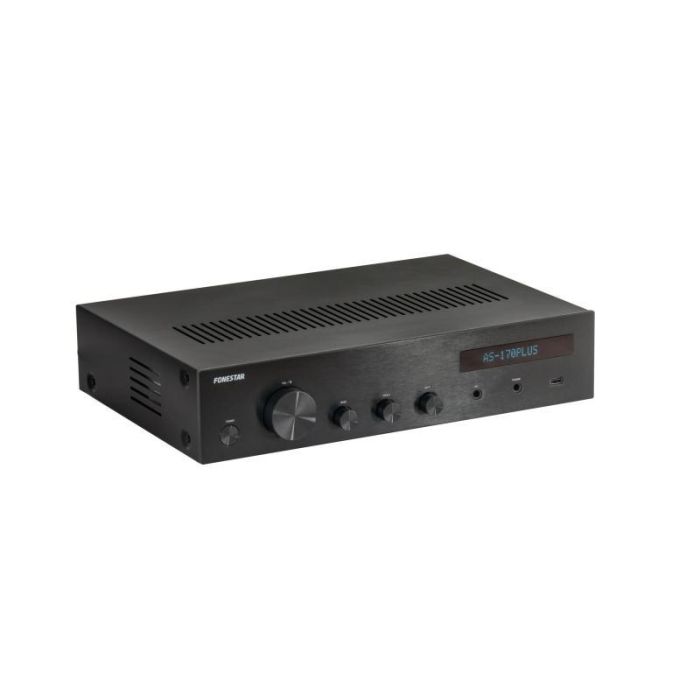 Fonestar AS-170PLUS Amplificador estéreo Hi-Fi 80+80W RMS, Bluetooth, USB, Radio FM, Salidas A/B, Control Graves/Agudos 1