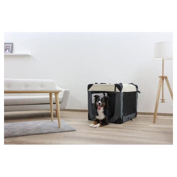 Caja de transporte - KERBL - Journey - 81 x 58 x 58 cm - Gris / Beige 4 Caja de transporte - KERBL - Journey - 81 x 58 x 58 cm - Gris / Beige 4