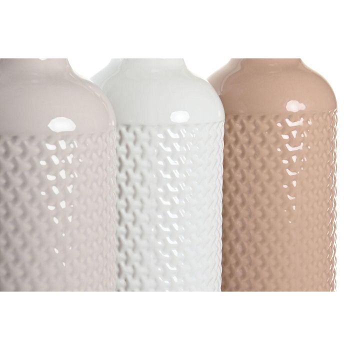 Jarrón DKD Home Decor Terracota Malva Rosa claro Dolomita 13 x 13 x 41 cm (3 Unidades) 2
