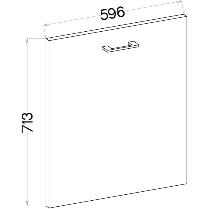 Cuisinier MODENALV Frente de Lavavajillas + Zócalo - 60 cm - Roble Artesanal y Negro Mate 1