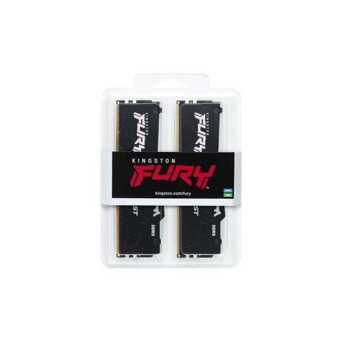 Kingston KF556C40BBAK2-32 FURY BEAST RGB DDR5 32GB (2x16GB) 5600MHz CL40 Kit de Memoria 5 Kingston KF556C40BBAK2-32 FURY BEAST RGB DDR5 32GB (2x16GB) 5600MHz CL40 Kit de Memoria 5