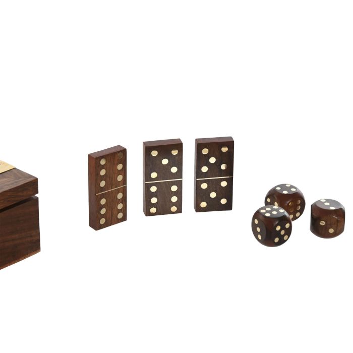 Juego Colonial DKD Home Decor Marron Dorado 12.5 x 4.6 x 15 cm Set de 3 (2 Unidades) 2 Juego Colonial DKD Home Decor Marron Dorado 12.5 x 4.6 x 15 cm Set de 3 (2 Unidades) 2