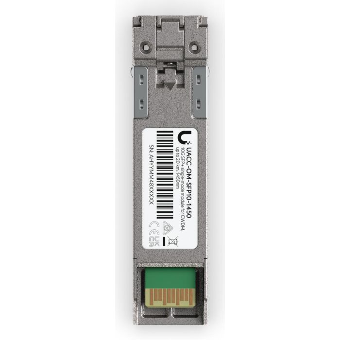 Ubiquiti SFP+ Módulo Óptico 10G CWDM Monomodo 1450nm para 20km con Conector LC UPC 3