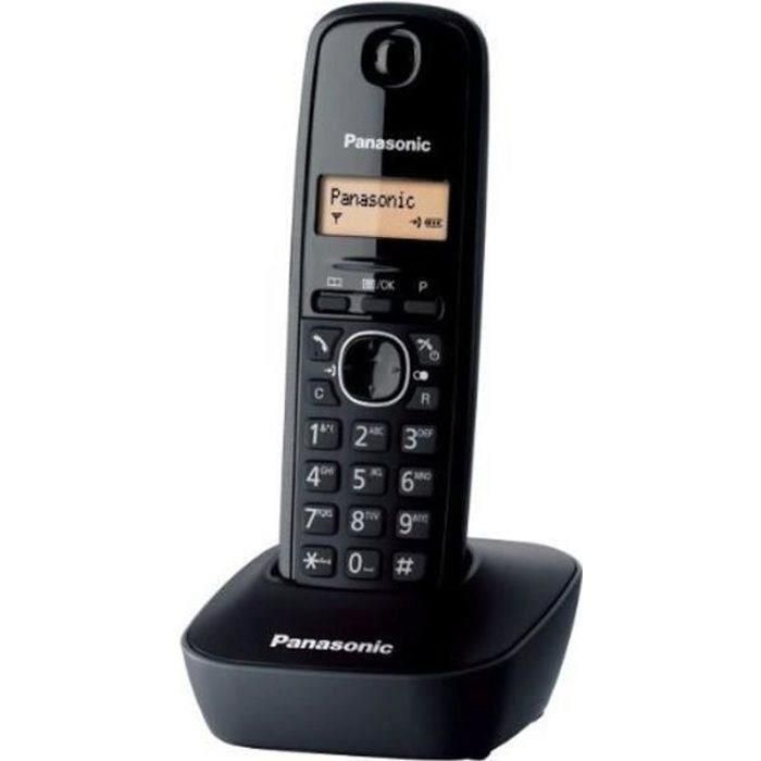 Panasonic KX-TG1611FRH Solo Teléfono inalámbrico sin contestador automático Negro Panasonic KX-TG1611FRH Solo Teléfono inalámbrico sin contestador automático Negro