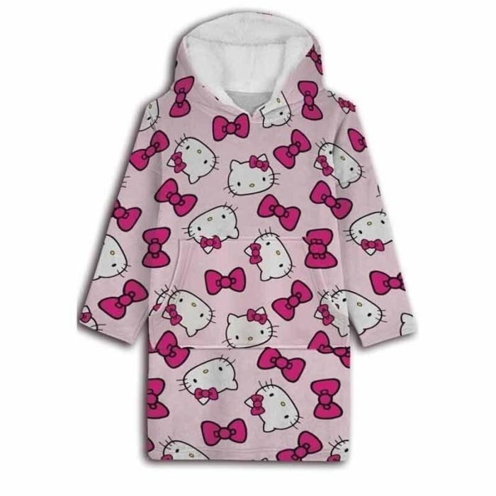 SANRIO Bata Sudadera Oversize Hello Kitty para Adulto Talla Única