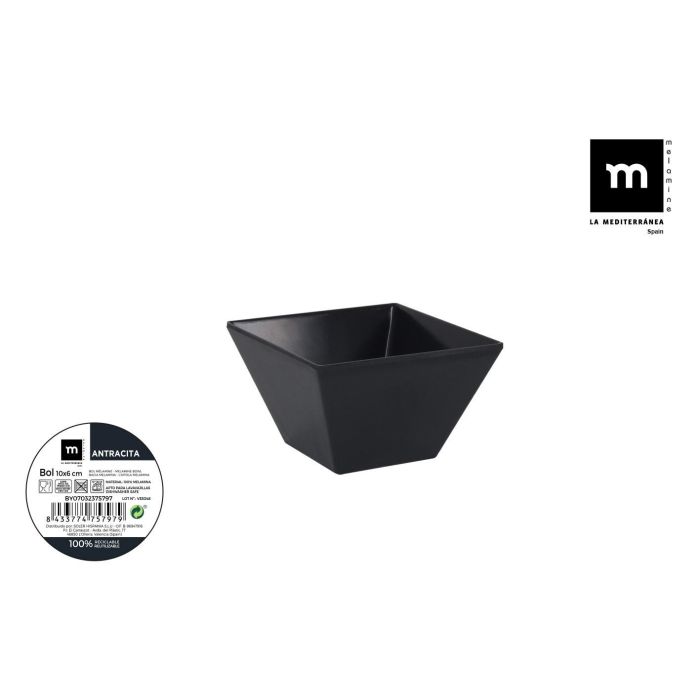 Bol de melamina antracita 10x6 cm - La Mediterranea (24 Unidades) Bol de melamina antracita 10x6 cm - La Mediterranea (24 Unidades)
