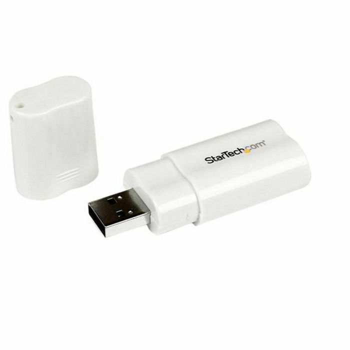 Tarjeta de Sonido Externa USB Startech ICUSBAUDIO Blanco Tarjeta de Sonido Externa USB Startech ICUSBAUDIO Blanco