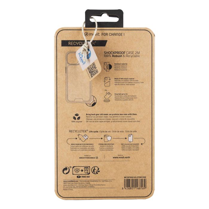 Muvit Funda Shockproof 2M para Apple iPhone - Protección reciclable y resistente 3