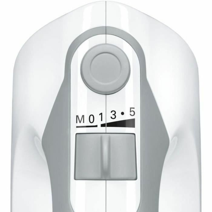 Bosch MFQ36440 Batidora de Mano 450W, 5 velocidades, 2 batidores y 2 ganchos amasadores acero inoxidable, bol graduado con tapa, Blanco/Gris 4 Bosch MFQ36440 Batidora de Mano 450W, 5 velocidades, 2 batidores y 2 ganchos amasadores acero inoxidable, bol graduado con tapa, Blanco/Gris 4