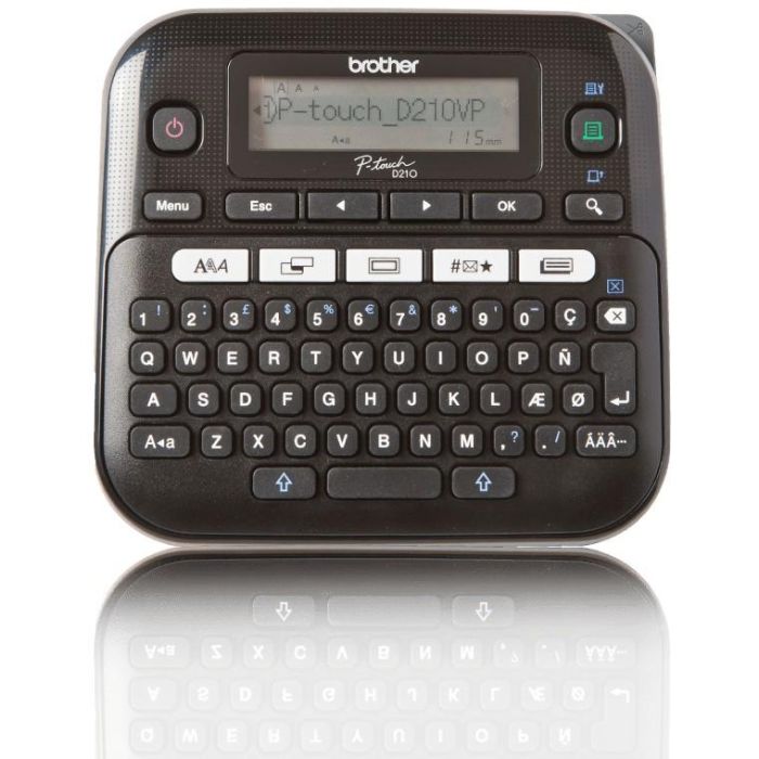 Brother PT-D210VP Rotuladora P-Touch con Teclado QWERTY, para cintas 3.5/6/9/12 mm, Value Pack
