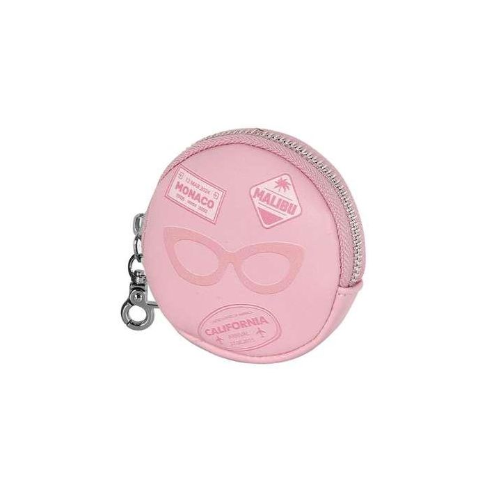 Karactermania Barbie Cookie Travel Monedero Redondo PVC Rosa 8,7x8,7x2,3 cm 1