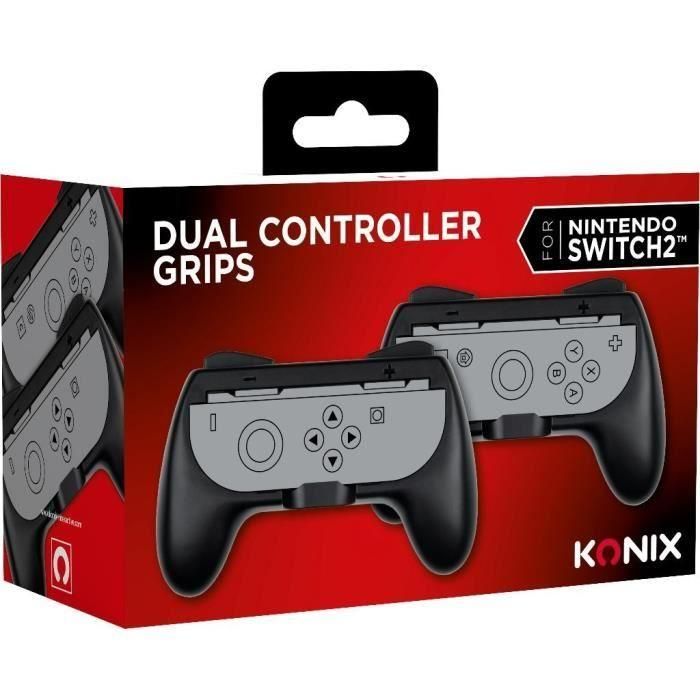 Par de soportes para Joy-Con - KONIX - Nintendo Switch 2 - Forma clásica del mando - Negro 1 Par de soportes para Joy-Con - KONIX - Nintendo Switch 2 - Forma clásica del mando - Negro 1